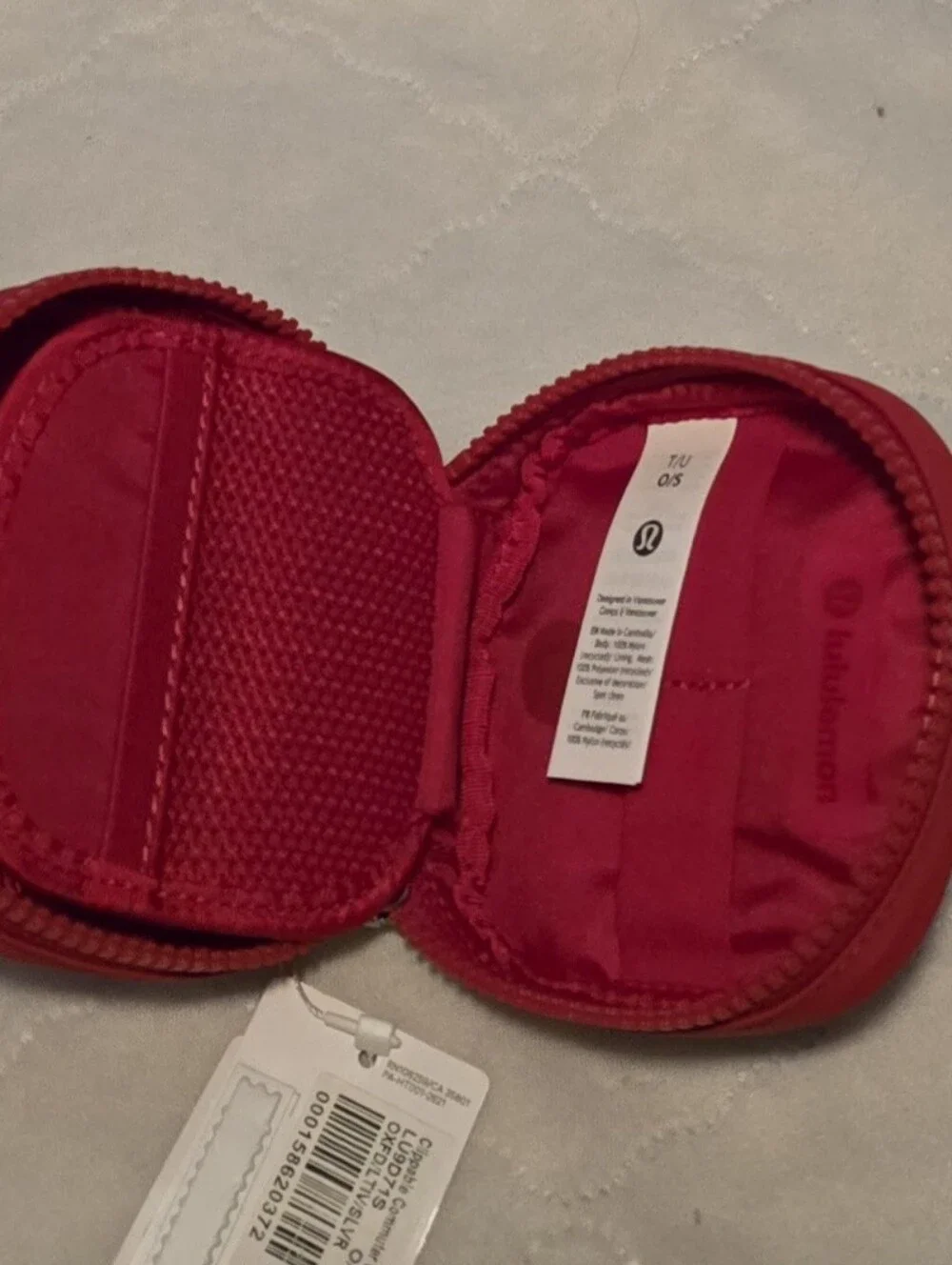 lululemon athletica Bright Red Compact Zip Accessory Case